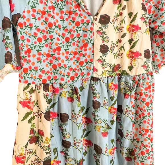Sweet Floral Crepe Dress or Tunic Sz 2XL 🎉H.P. - Picture 2 of 11